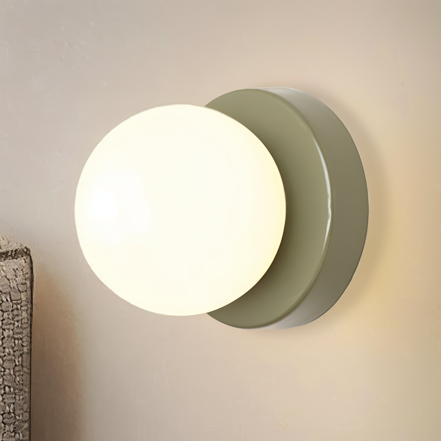 Luvo | Applique Murale à Globe en Verre Blanc – Éclairage LED Intérieur