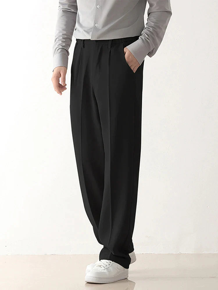 Luvo | Pantalon Habillé Homme Drapé – Coupe Ample et Élégante