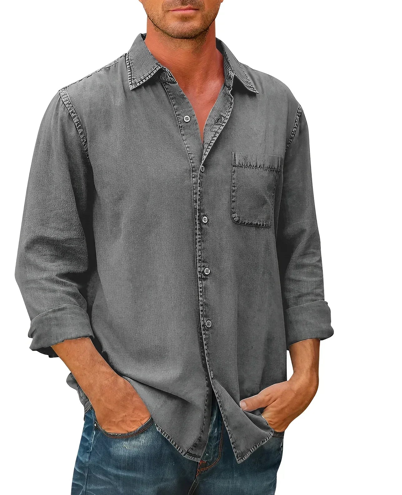 Luvo | Chemise Décontractée pour Homme – Élégante à Boutons avec Coupe Confortable