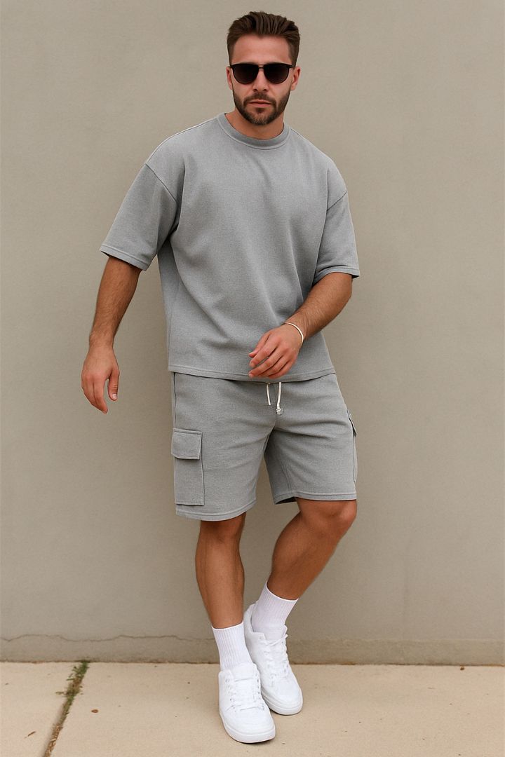 Luvo | Ensemble Estival pour Homme – T-Shirt et Short Coupe Confortable