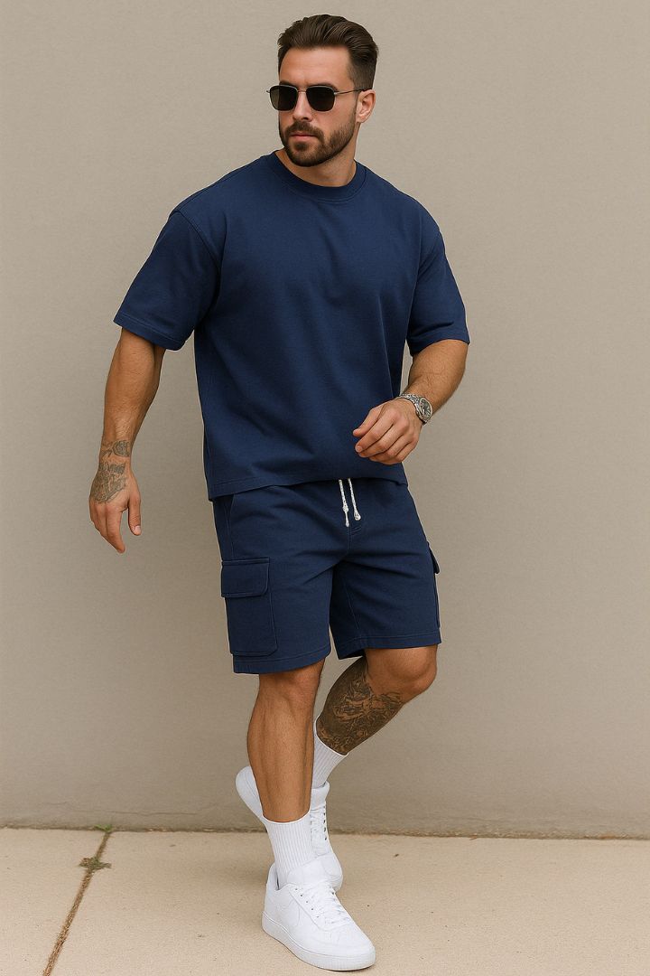 Luvo | Ensemble Estival pour Homme – T-Shirt et Short Coupe Confortable