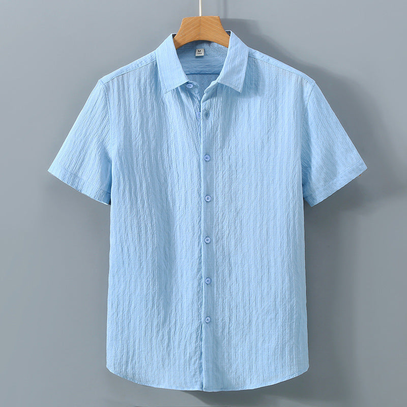 Luvo | Chemise Homme à Manches Courtes – Coupe Décontractée & Tissu Texturé