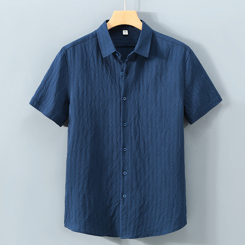 Luvo | Chemise Homme à Manches Courtes – Coupe Décontractée & Tissu Texturé