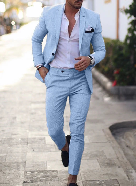 Luvo | Costume d'Été Léger pour Homme – Ensemble 2 Pièces Invité de Mariage