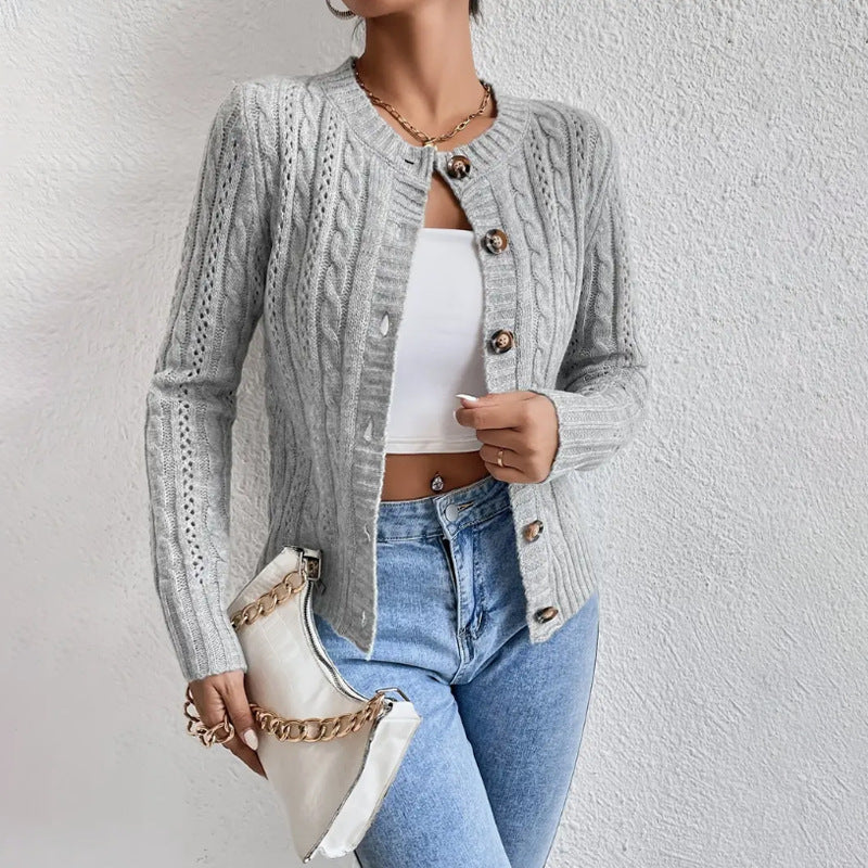 Luvo | Cardigan Tendance à Boutons pour Femme – Manches Longues