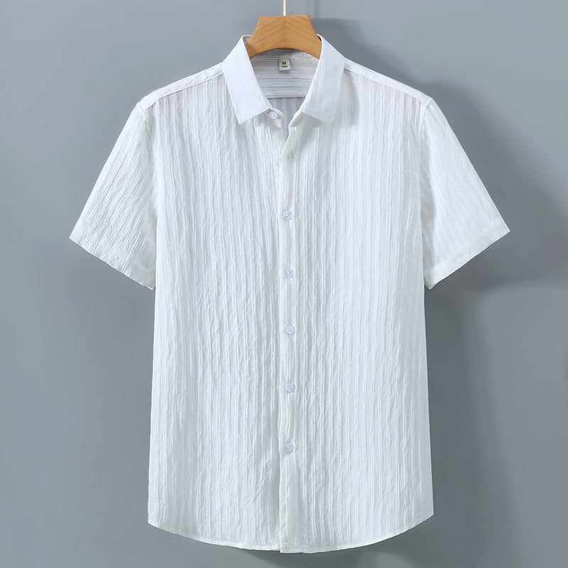 Luvo | Chemise Homme à Manches Courtes – Coupe Décontractée & Tissu Texturé