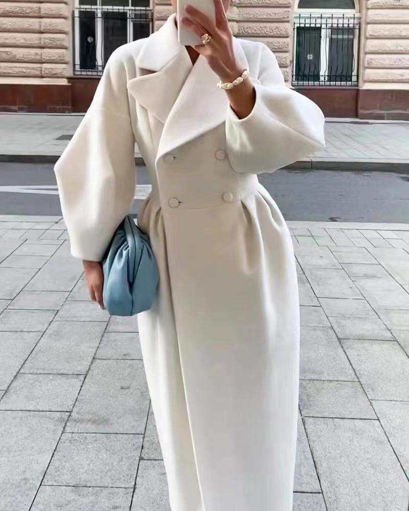 Luvo | Trench-coat long élégant pour femme avec col à revers