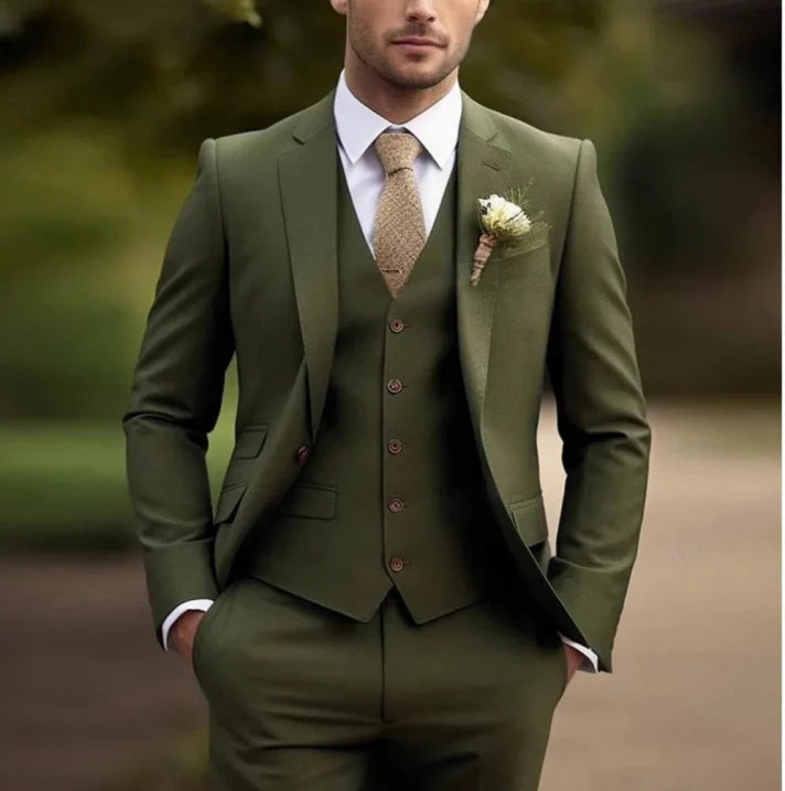 Luvo | Costume Homme 3 Pièces Élégant pour Invité de Mariage