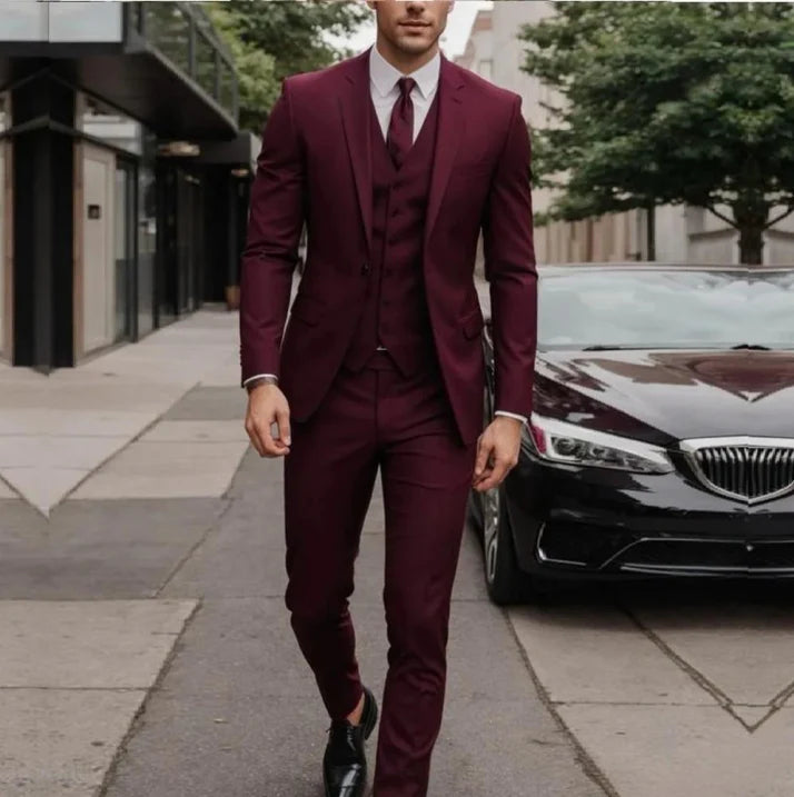 Luvo | Costume Homme 3 Pièces Élégant pour Invité de Mariage