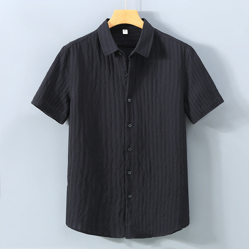 Luvo | Chemise Homme à Manches Courtes – Coupe Décontractée & Tissu Texturé