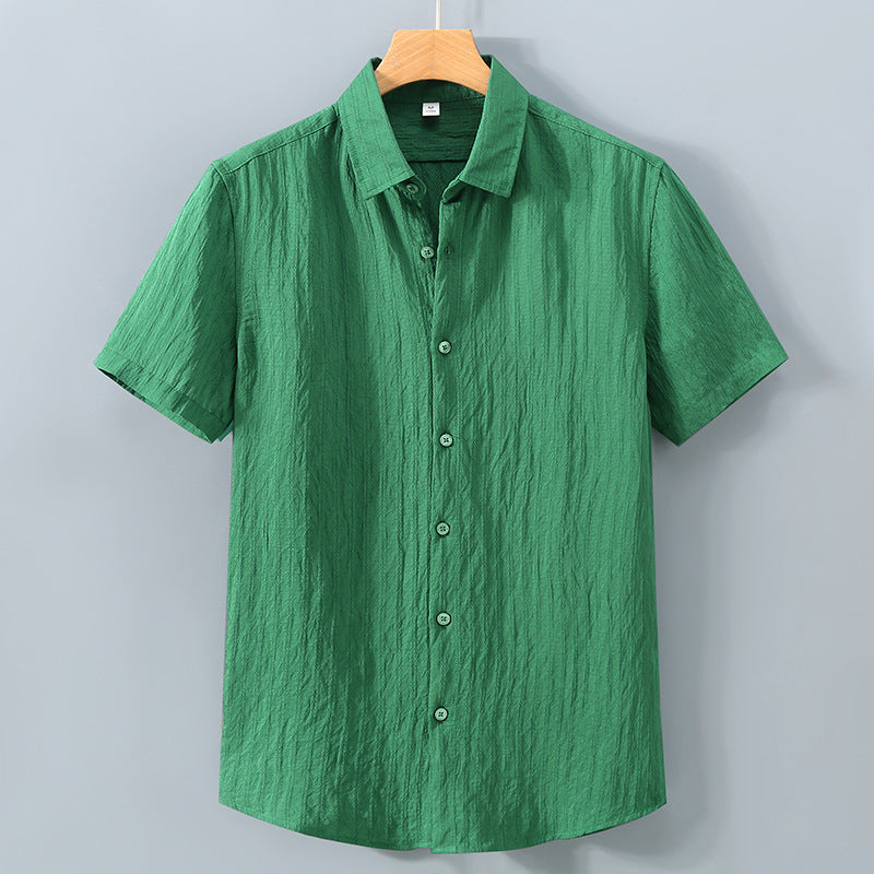 Luvo | Chemise Homme à Manches Courtes – Coupe Décontractée & Tissu Texturé