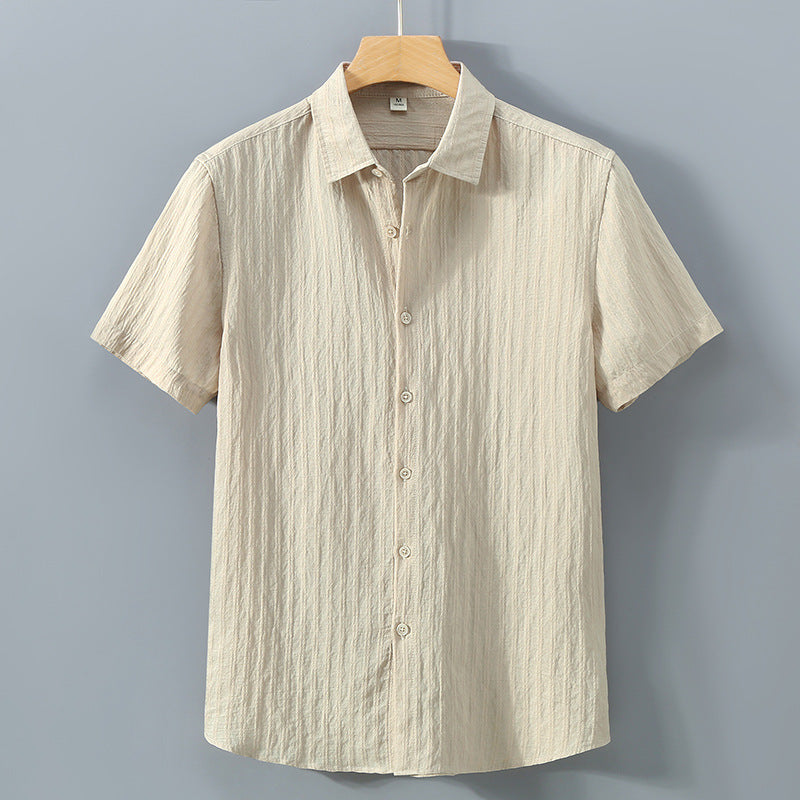 Luvo | Chemise Homme à Manches Courtes – Coupe Décontractée & Tissu Texturé