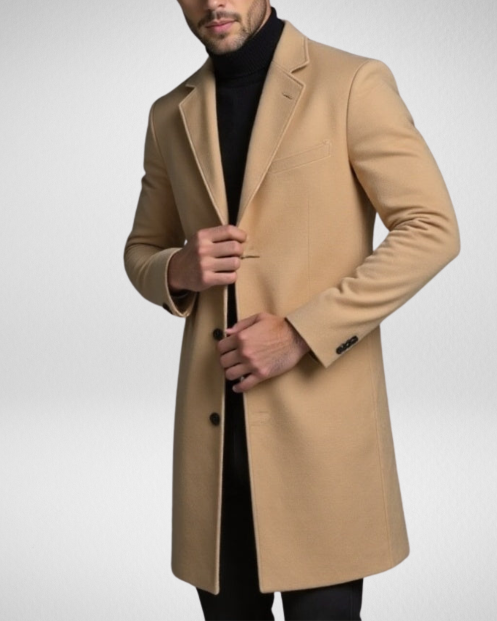 Luvo | Manteau Long pour Homme - Manteau d’Hiver Doublure Chaude