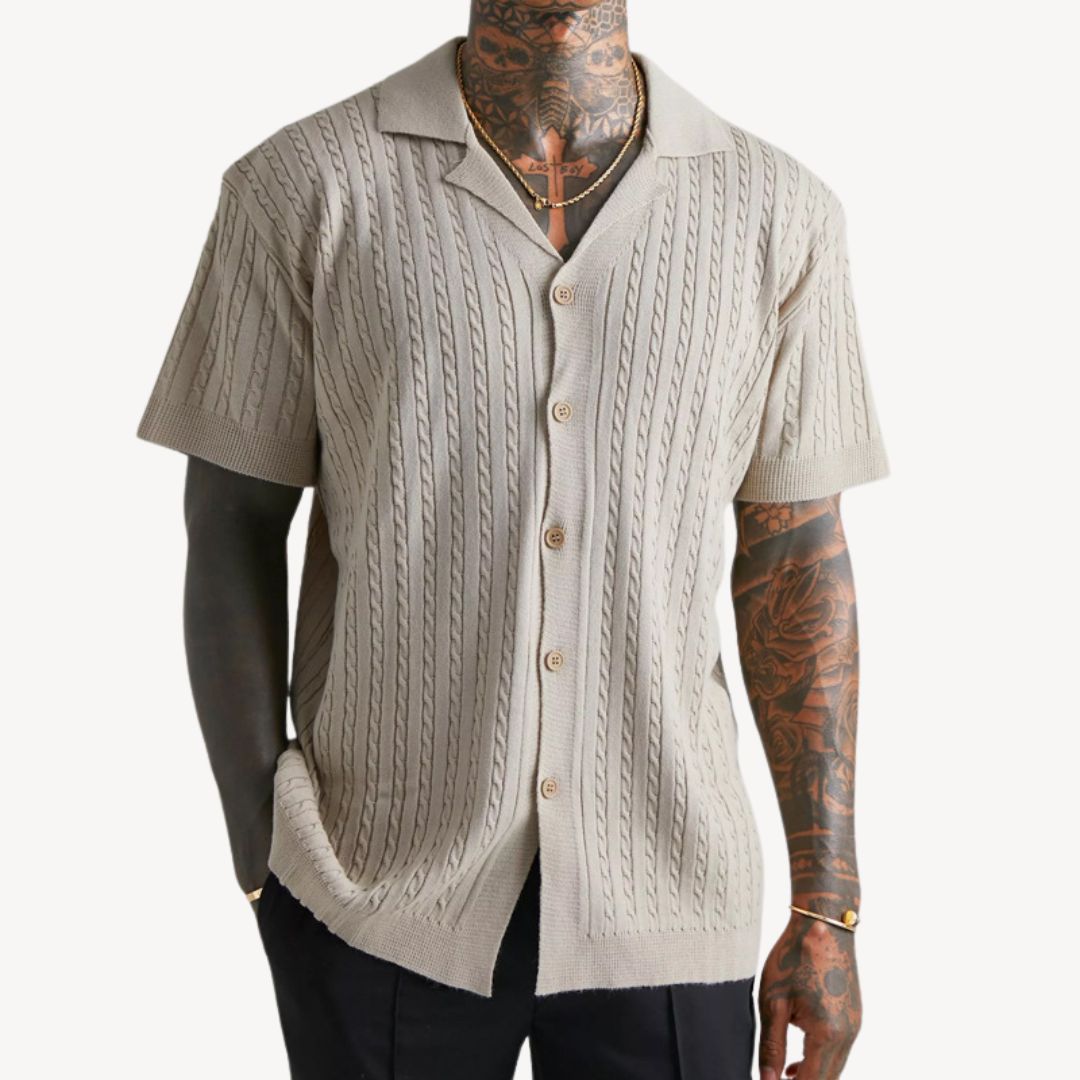 Luvo | Polo en Tricot à Boutons Pour Hommes - Manches courtes