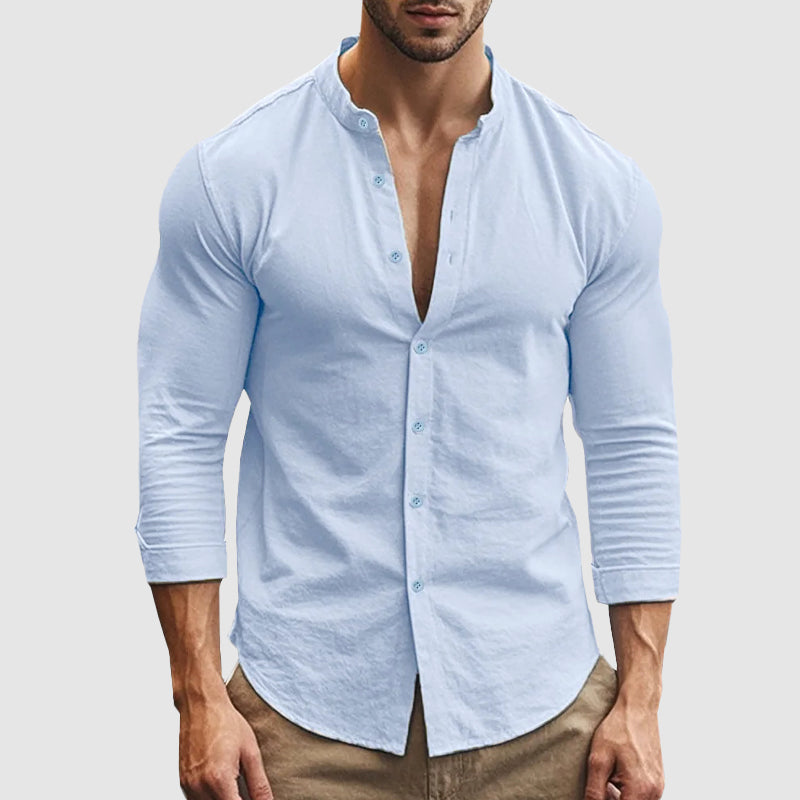 Luvo | Chemise en Lin d'Été – Style Décontracté Chic pour Homme