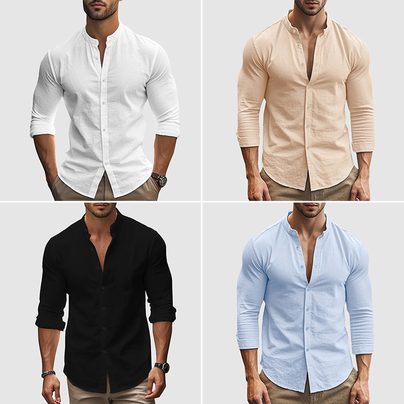 Luvo | Chemise en Lin d'Été – Style Décontracté Chic pour Homme