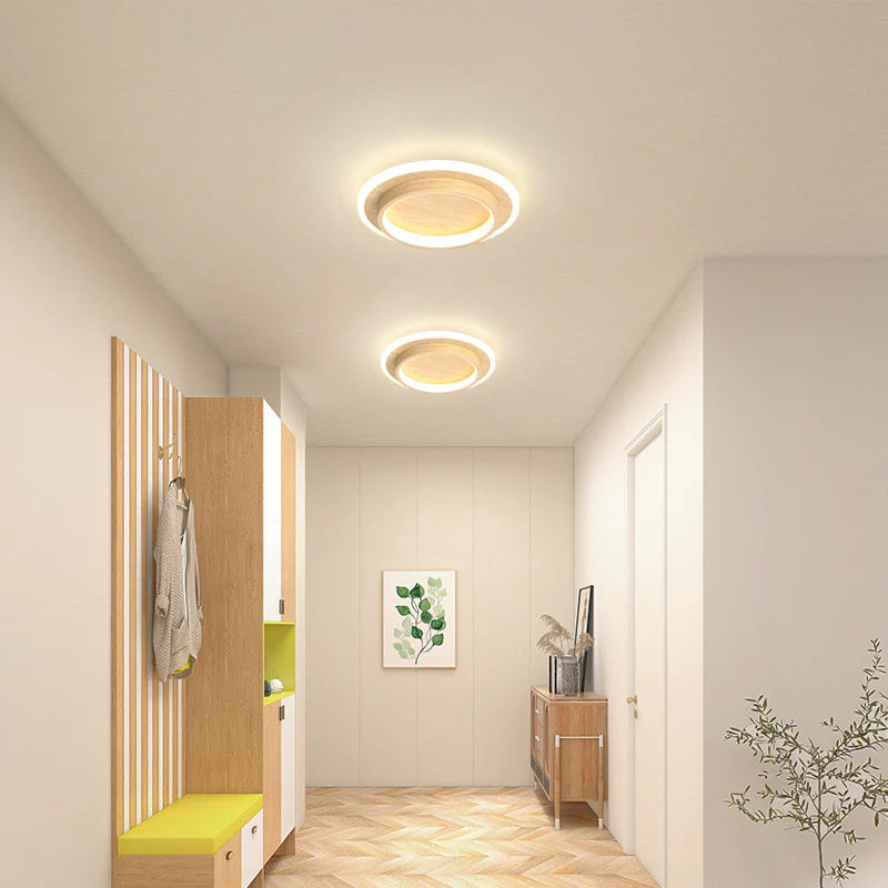 Luvo | Round Ceiling Light – Metal and Acrylic Ring Design