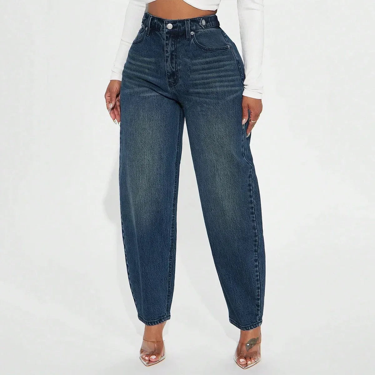 Luvo | Jean Mom Tendance pour Femme – Taille Haute