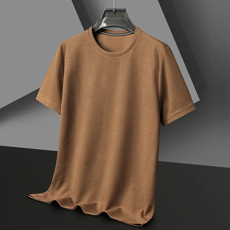 Luvo | T-shirt Texturé pour Homme – Manches Courtes & Col Rond