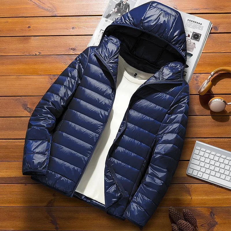 Luvo | Veste d’hiver matelassée à capuche pour homme – Manches longues