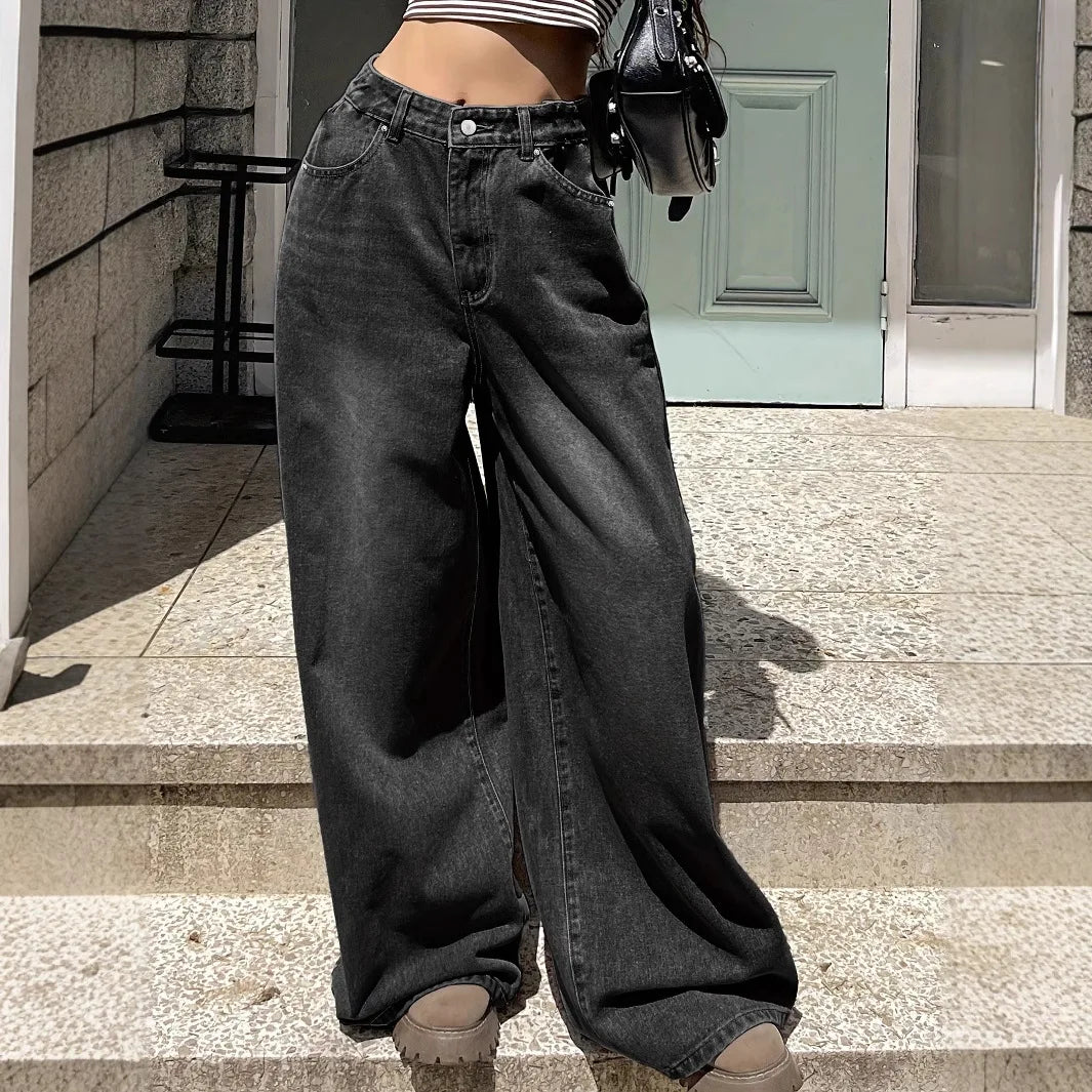 Luvo | Jean Baggy Tendance pour Femme - Jambes Larges