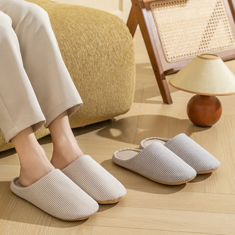 Luvo | Chaussons d’Intérieur Unisexe – Rayés et Pratiques