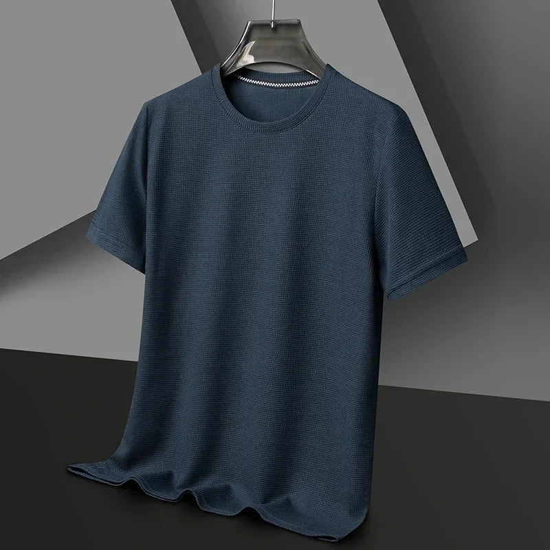 Luvo | T-shirt Texturé pour Homme – Manches Courtes & Col Rond