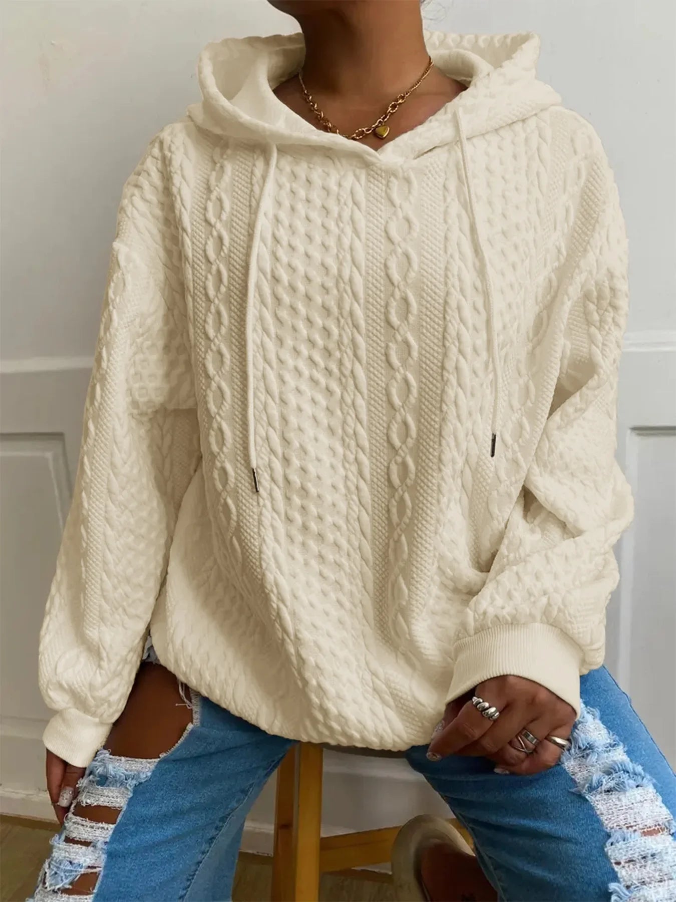 Luvo | Sweatshirt d’Hiver pour Femme à Capuche – Manches Longues