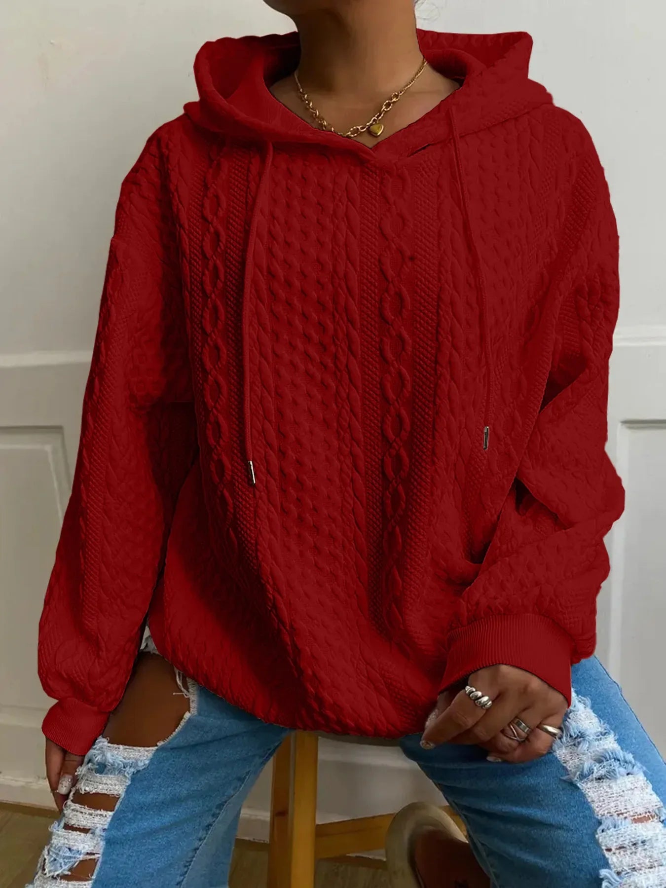 Luvo | Sweatshirt d’Hiver pour Femme à Capuche – Manches Longues