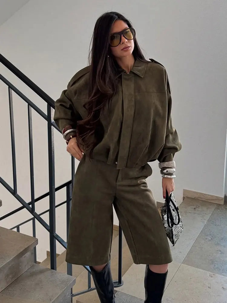 Luvo | Veste Mi-Saison Stylée pour Femme – Verte