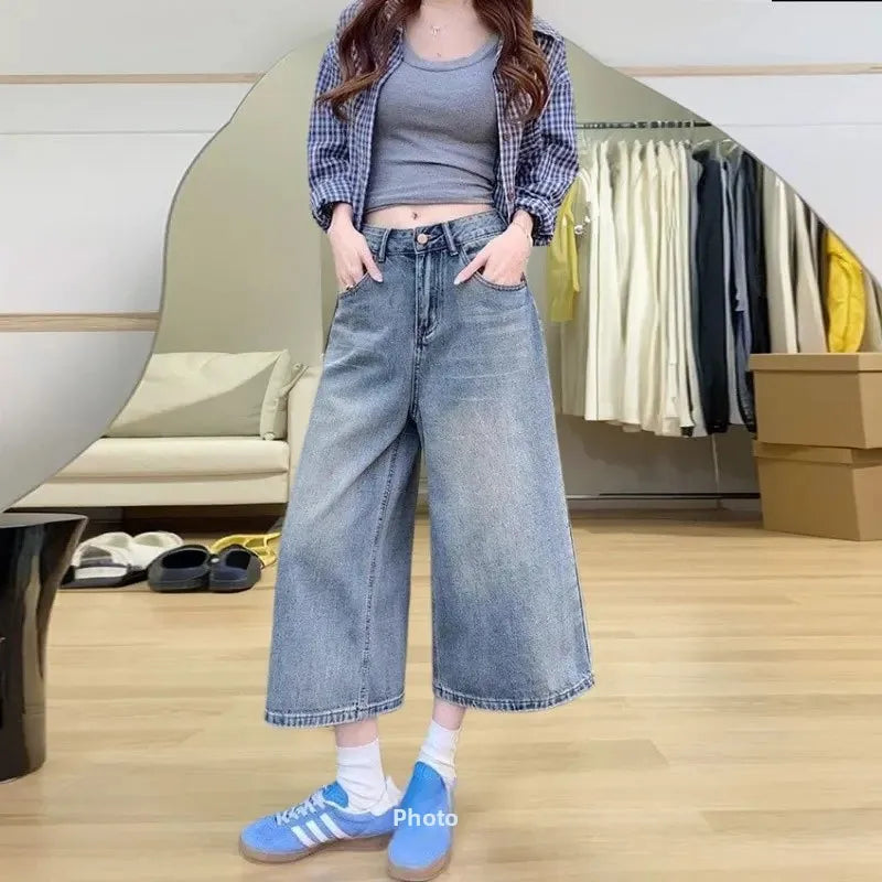 Luvo | Jean Baggy pour Femme à Taille Haute - Vintage