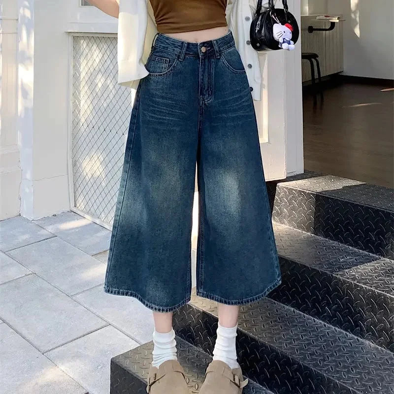 Luvo | Jean Baggy pour Femme à Taille Haute - Vintage