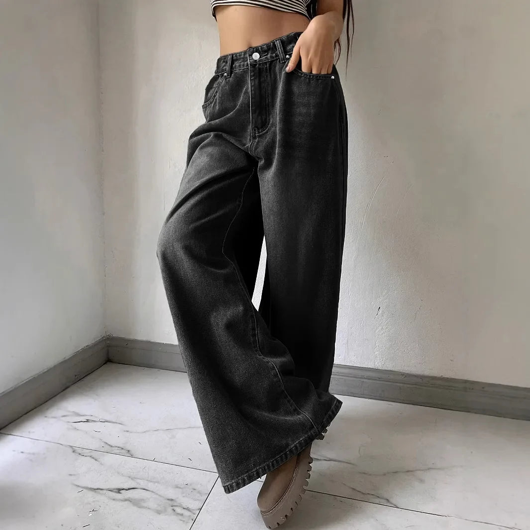 Luvo | Jean Baggy Tendance pour Femme - Jambes Larges