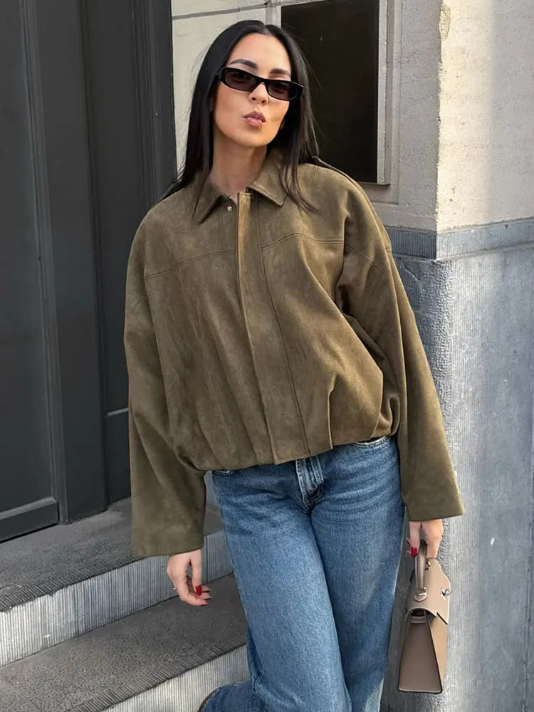 Luvo | Veste Mi-Saison Stylée pour Femme – Verte
