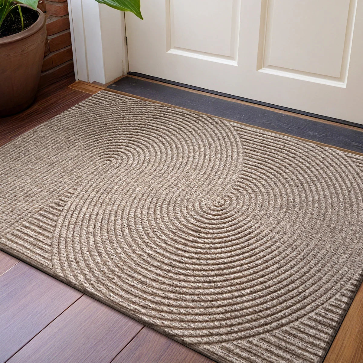 3D Grooved Doormat with Non-Slip for Indoor and Outdoor