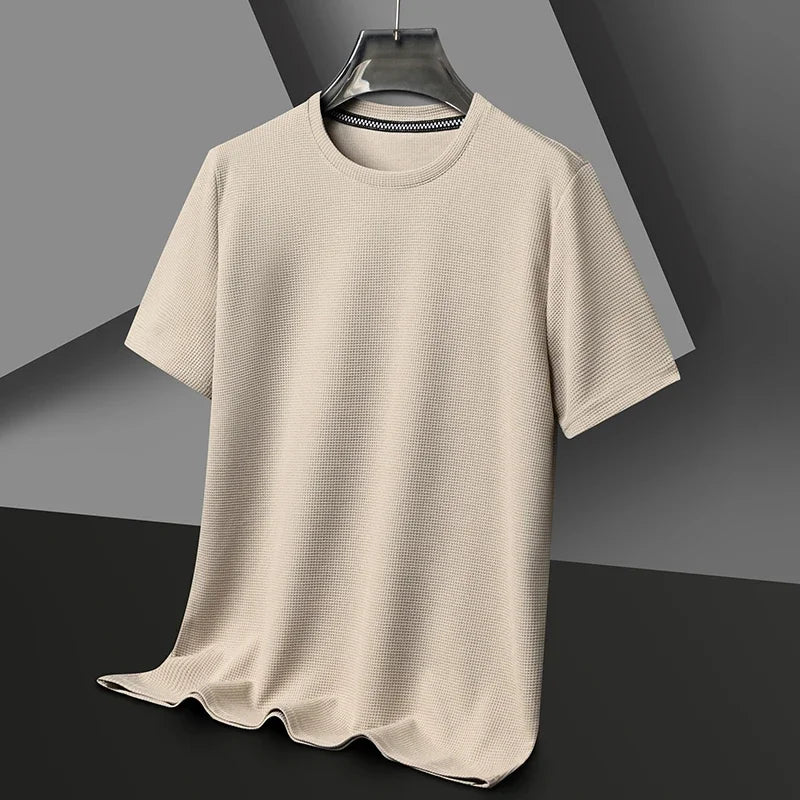 Luvo | T-shirt Texturé pour Homme – Manches Courtes & Col Rond
