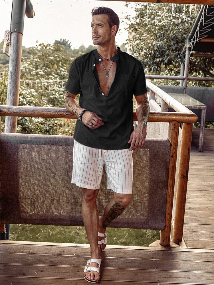 Luvo | Chemise de Plage en Lin à Boutons – Style Décontracté