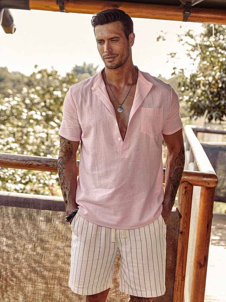 Luvo | Chemise de Plage en Lin à Boutons – Style Décontracté