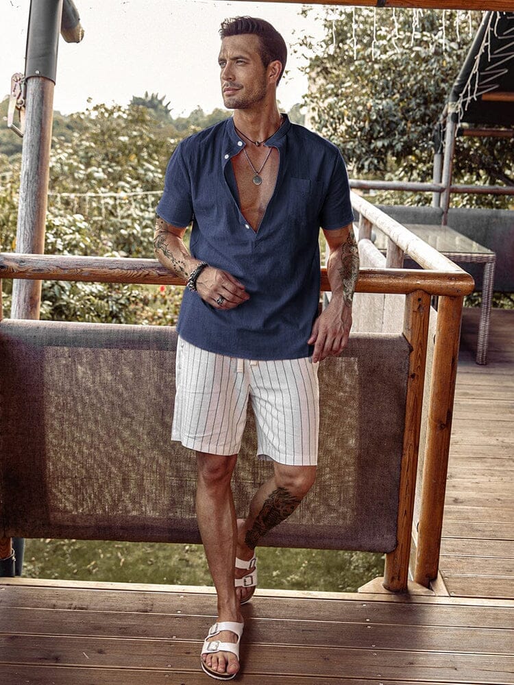 Luvo | Chemise de Plage en Lin à Boutons – Style Décontracté