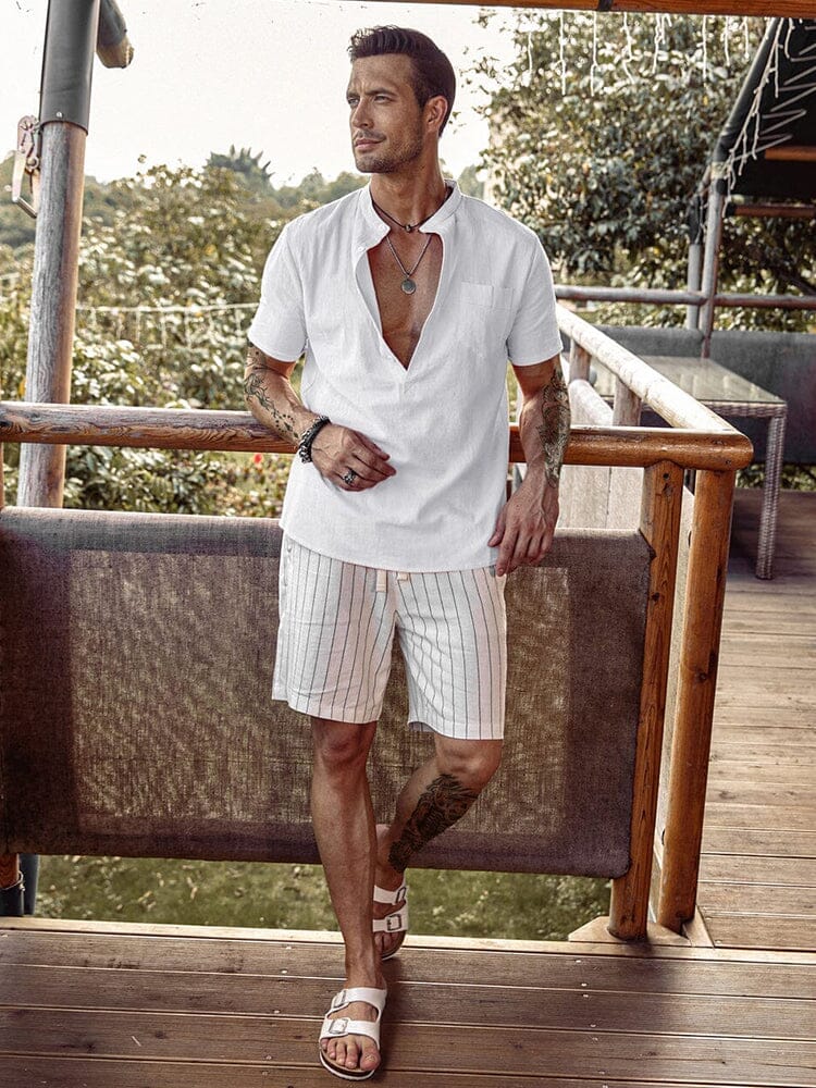 Luvo | Chemise de Plage en Lin à Boutons – Style Décontracté