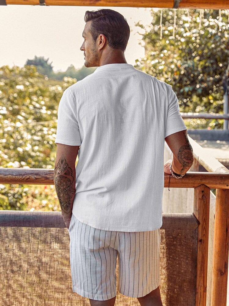 Luvo | Chemise de Plage en Lin à Boutons – Style Décontracté
