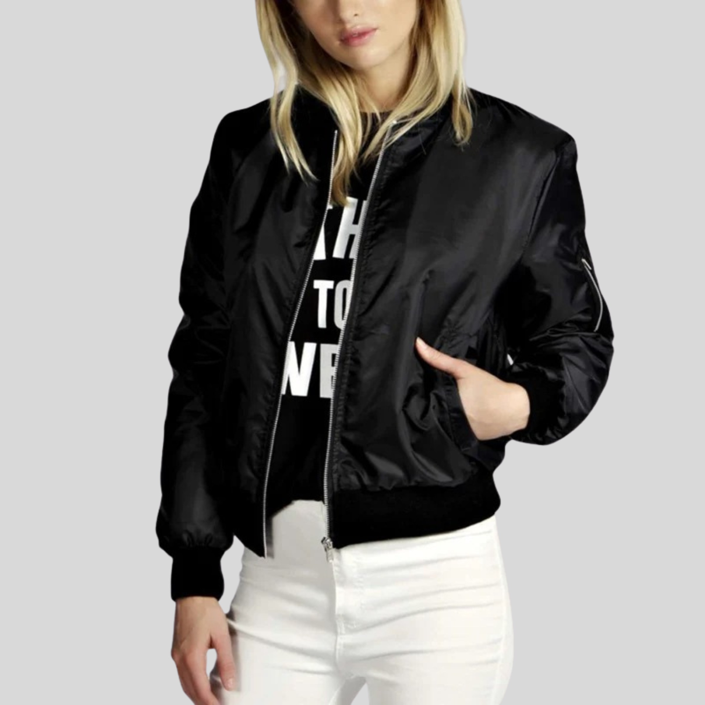 Luvo | Veste Bomber Mi-saison à Manches Longues pour Femme