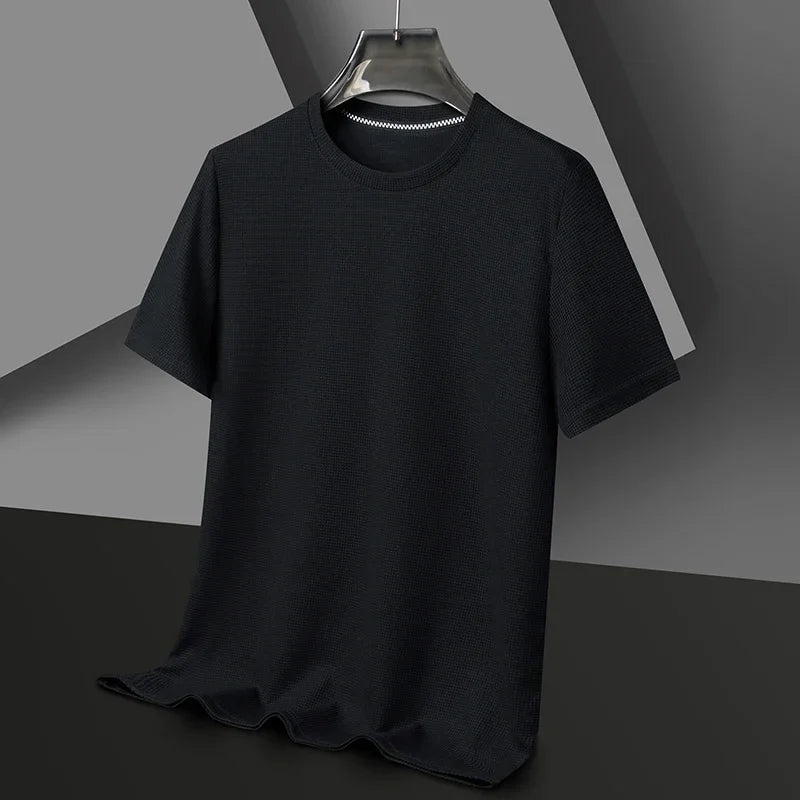 Luvo | T-shirt Texturé pour Homme – Manches Courtes & Col Rond