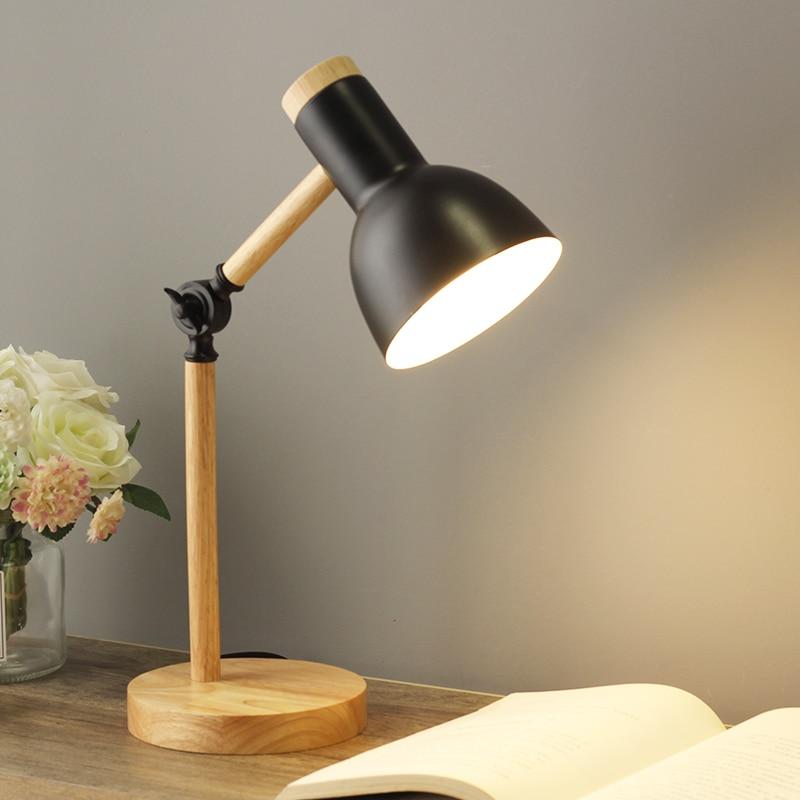 Luvo | Scandinavian Wooden Table Lamp – Foldable and Adjustable Design