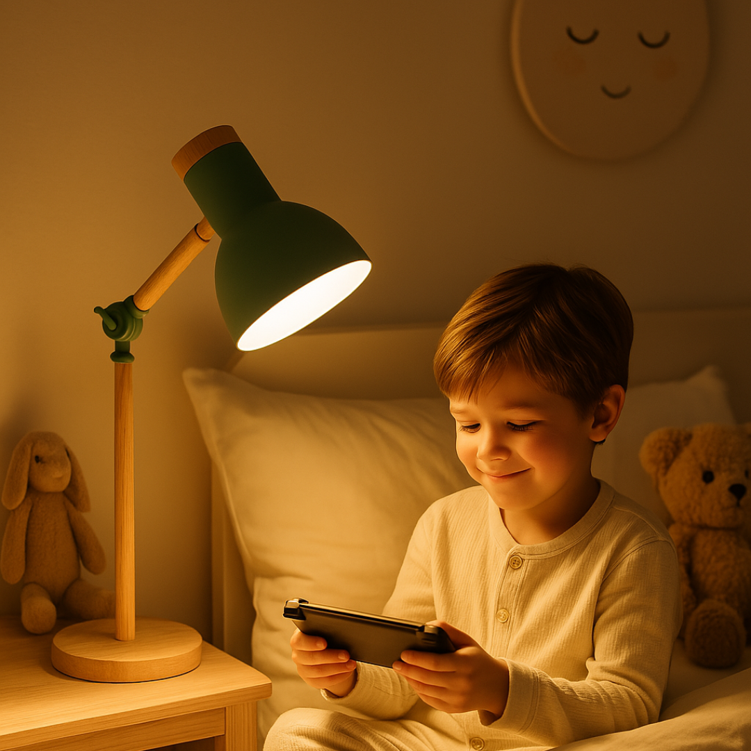 Luvo | Scandinavian Wooden Table Lamp – Foldable and Adjustable Design