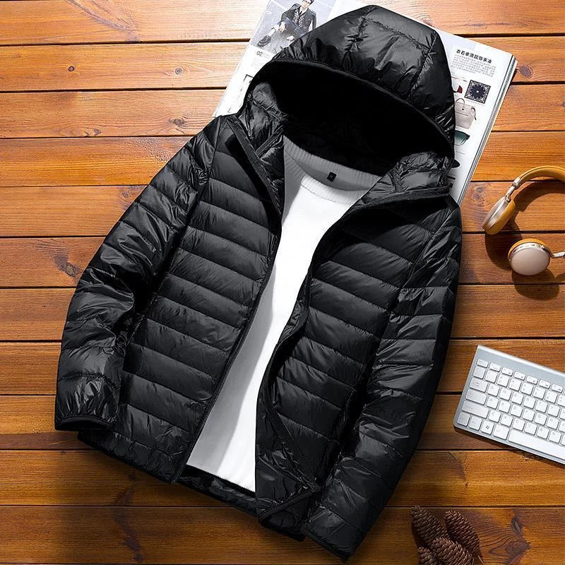 Luvo | Veste d’hiver matelassée à capuche pour homme – Manches longues