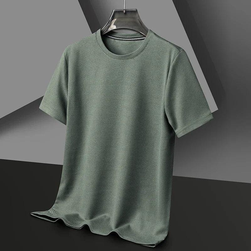 Luvo | T-shirt Texturé pour Homme – Manches Courtes & Col Rond