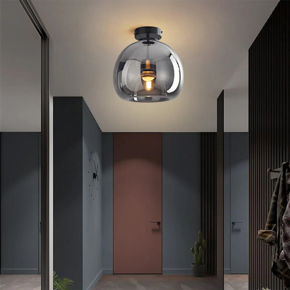 Luvo | Glass and Copper Ceiling Light
