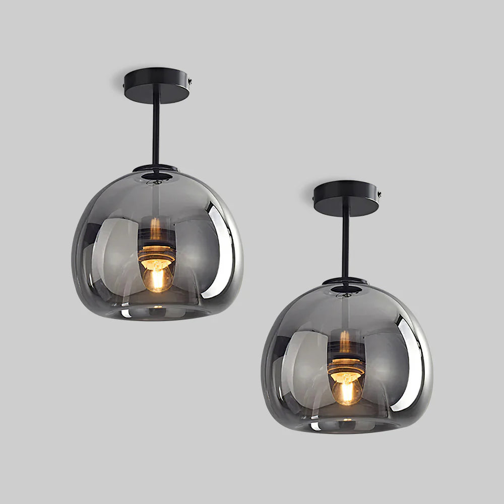 Luvo | Glass and Copper Ceiling Light