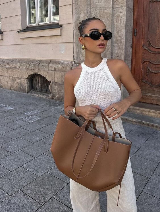 Luvo | Sac Tote Vintage pour Femme | Sac à Épaule en Cuir